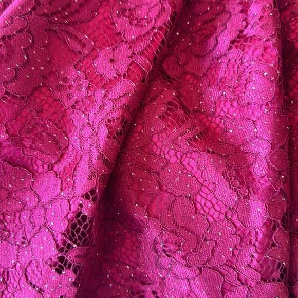 NWT Holiday dress - girls size 8.  Ruby red and black with bow in back. - Picture 4 of 5